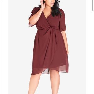 CITY CHIC DRESS TWIST LOVE